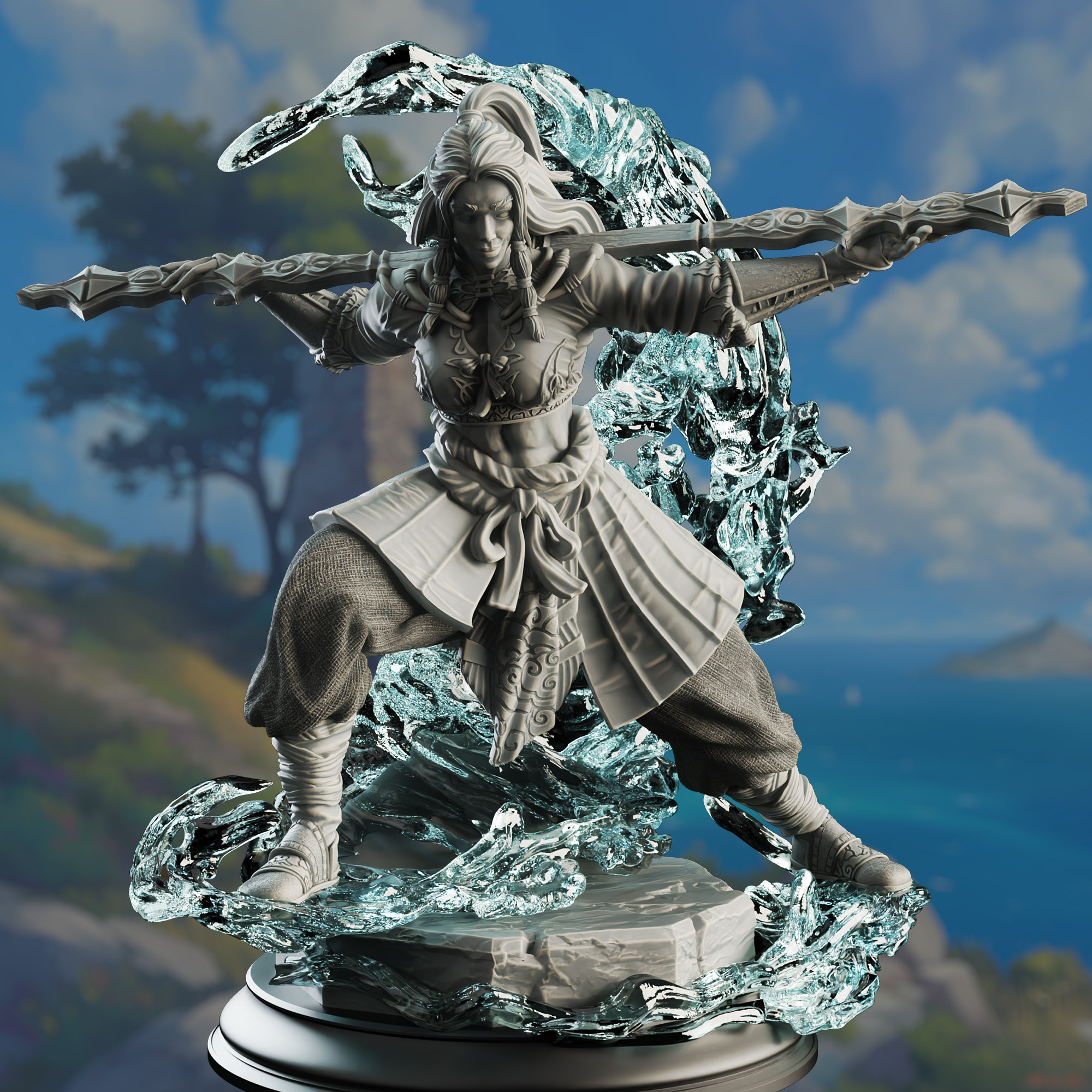 Water Genasi Elements Monk - Kitarlia